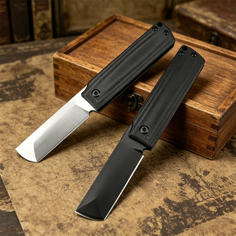 

CR 5915 Outdoor Tanto blade Folding Knife, 8Cr13MoV Blade, Durable Steel Handle, Camping Survival EDC Tool for Daily
