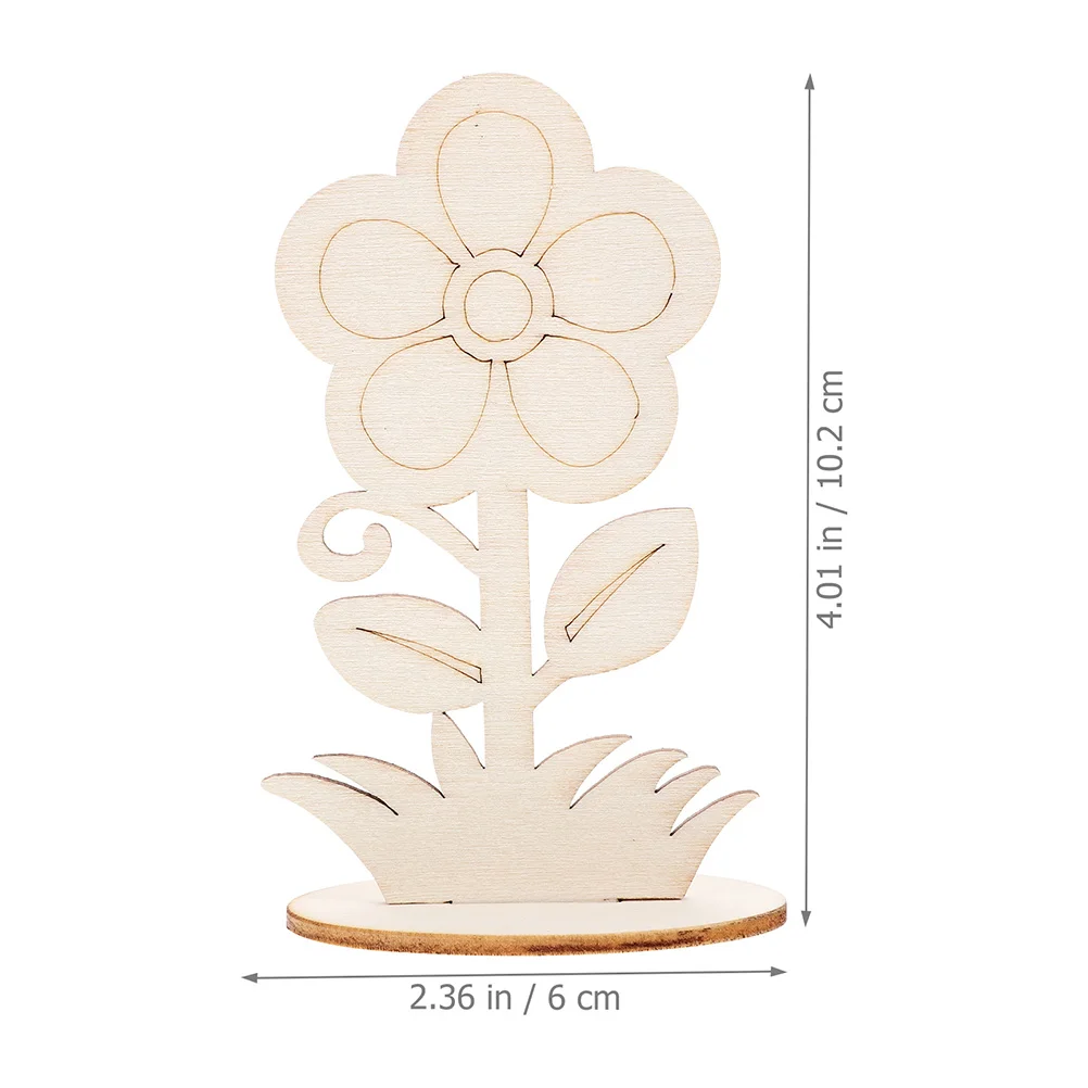 20 Peças de Flores de Madeira DIY para Artesanato, Flores de Madeira Não Pintadas, Decoração Única com Design Clássico, Leve e Fácil de Pintar para Casamentos e Festas em Casa