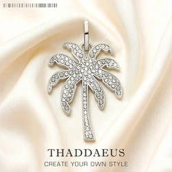Pendant Palm Tree Pave Brand New Fashion Jewelry Europe 925 Sterling Silver Accessories Gift For Women & Men