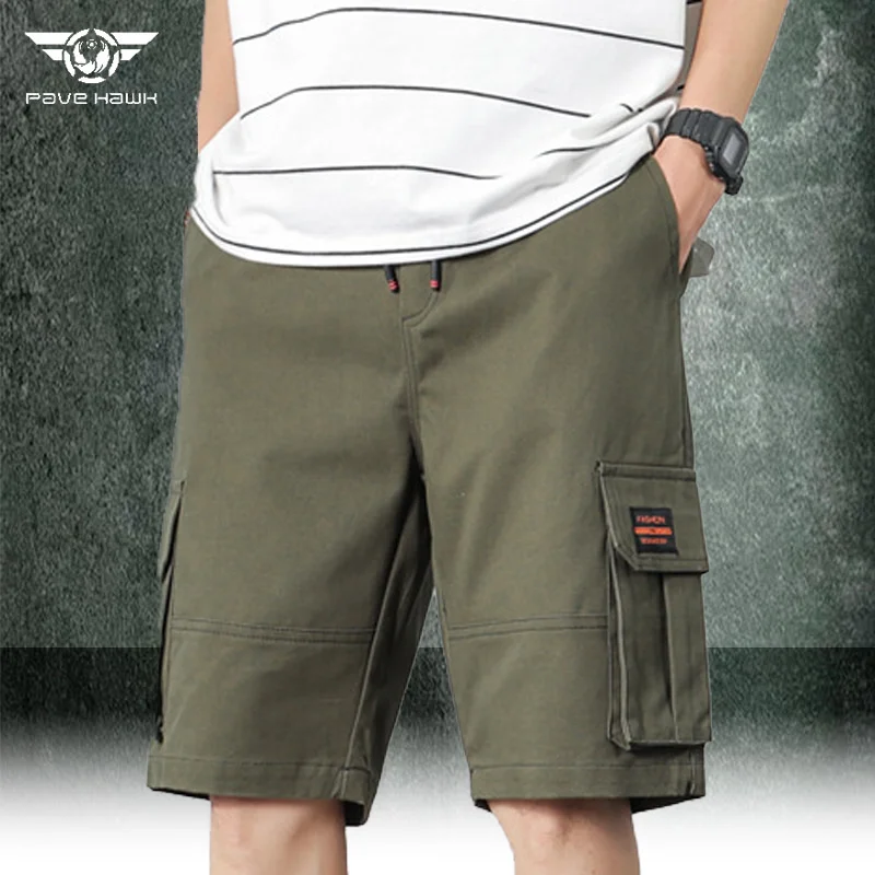 Men's Summer Cargo Shorts Military Thin Wear-resistant Multi-pocket Tactical Shorts Outdoor Sports Casual Loose Cropped Pants