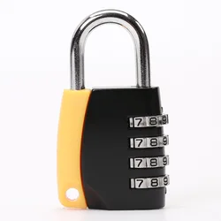 4 Dial Digit Password Lock Combination Suitcase Luggage Metal Code Password Lock Padlock Zinc Alloy Coded Lock Keyed Padlock