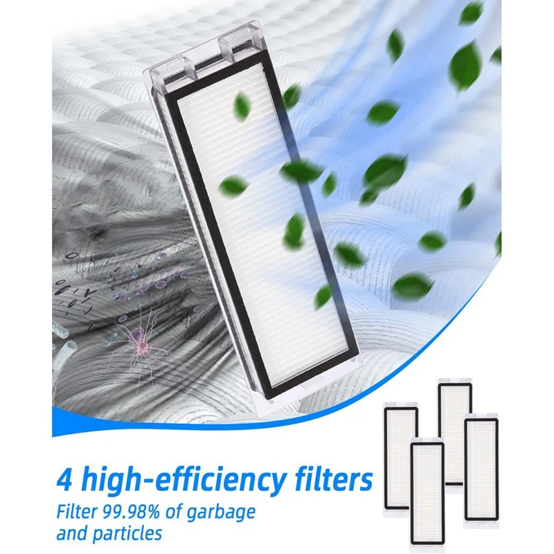 For Q PRO/Q S/Q MaxV Robot Vacuum Parts Main Side Brush Hepa Filter Mop Cloth Dust Bags-A13G