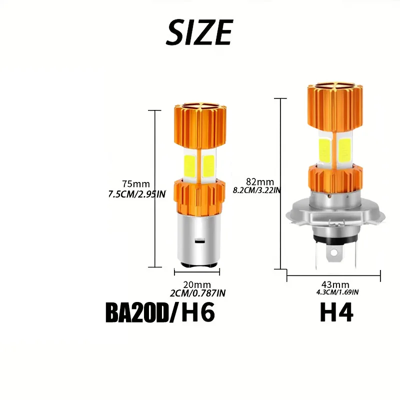 Erruson 40 واط 10000LM دراجة نارية المصباح H4 BA20D CSP 12 فولت LED موتو عالية/منخفضة شعاع Led لمبات السوبر مشرق Autobikee