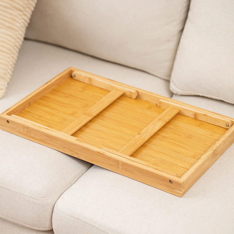 Bed Tray Table Folding Legs Portable Breakfast Tray for Sofa Eating, Drawing, Platters Bamboo Serving Lap Desk Snack Tray