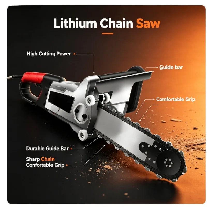 Heavy Duty Chain Wall Cutter, New Reinforced Concrete Cutting Saw, Demolition for Red Brick Foam Wall Breaking and Processing