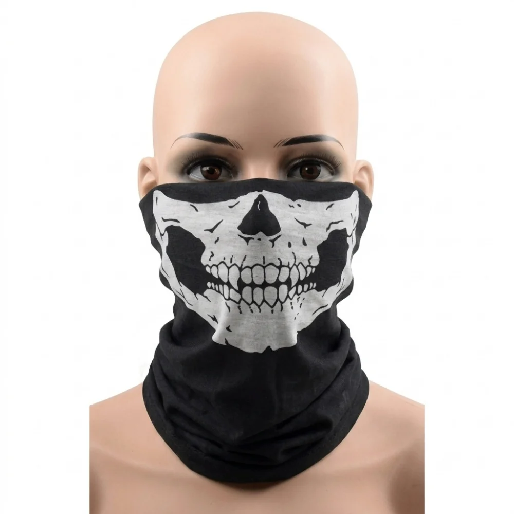 Windproof Skull Balaclava Face Mask Breathable Neck Gaiter Tube Scarf For Cycling Ski Motorcycle Hiking Sun UV Protection