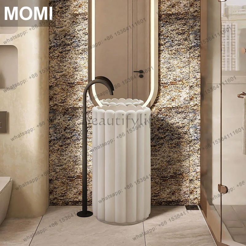 Wabi Sand Cream Wind Wash Basin Floor-to-ceiling B & B Art Cloud Pillar Basin