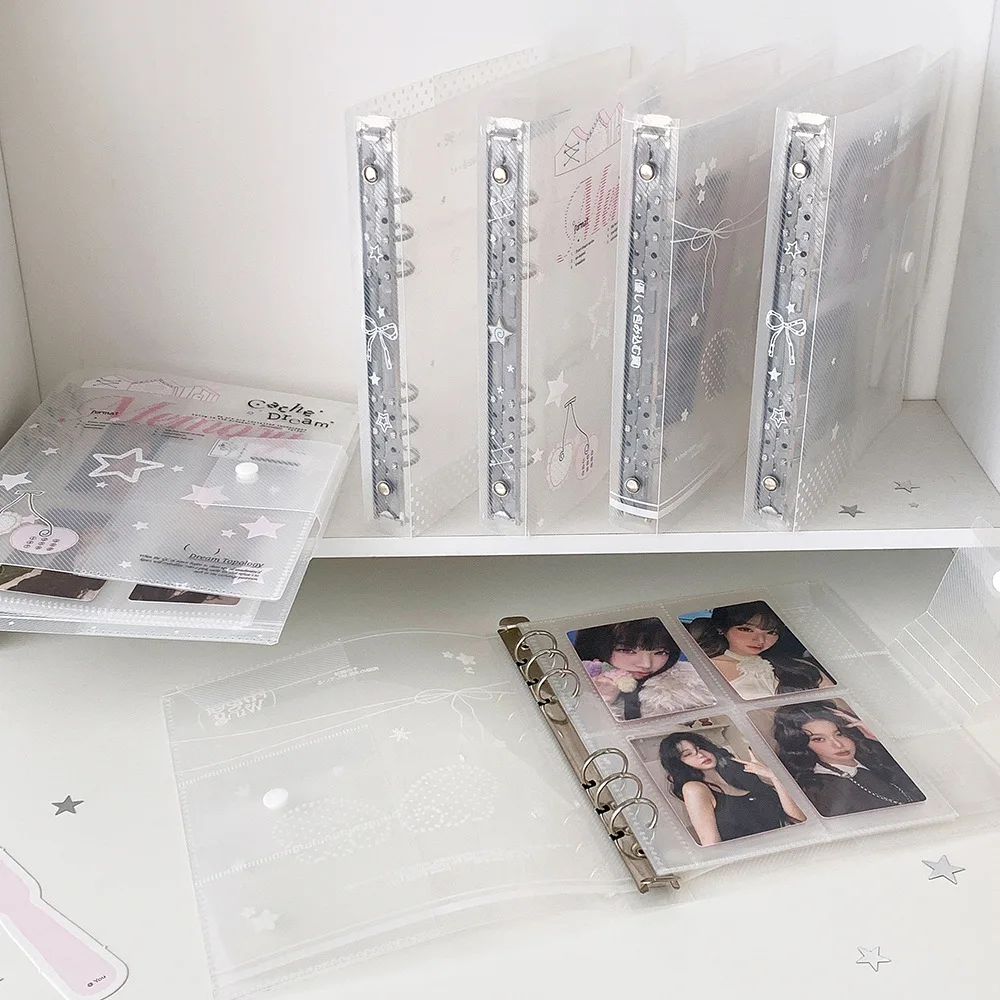 Korean Style A5 Binder Organization Ring Binder Loose-Leaf PP Notebook Scrub Inner Core Cover Note Book Journal Planner Office