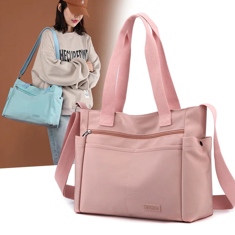 Waterproof Women Handbag Casual Large Capacity Shoulder Hobos Bag Nylon Lady Tote Luxury Top-handle Design Female Crossbody Bag