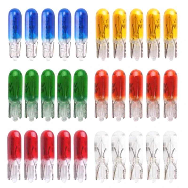 10pcs T5 12v 1.2w Car Halogen Instrument Lights Dashboard Bulb Auto Interior