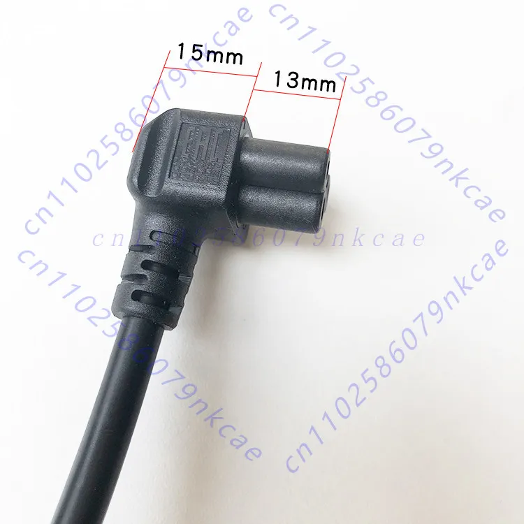 British standard plum blossom three-hole power cord double elbow, copper core, length 1.5M