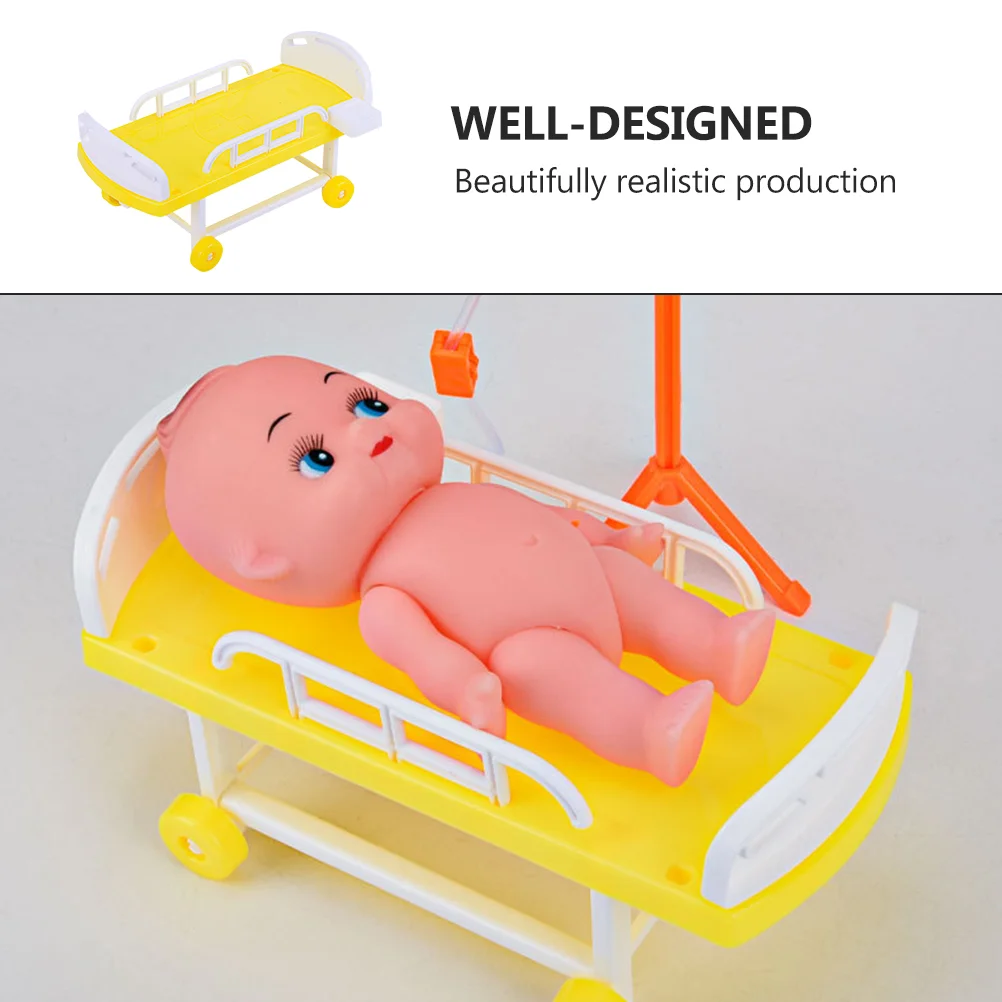 Simulated Pretending Doctor Toy Baby 2 Sets Plastic Playing House Toys Toddler Furniture Infusion Bottle Realistic