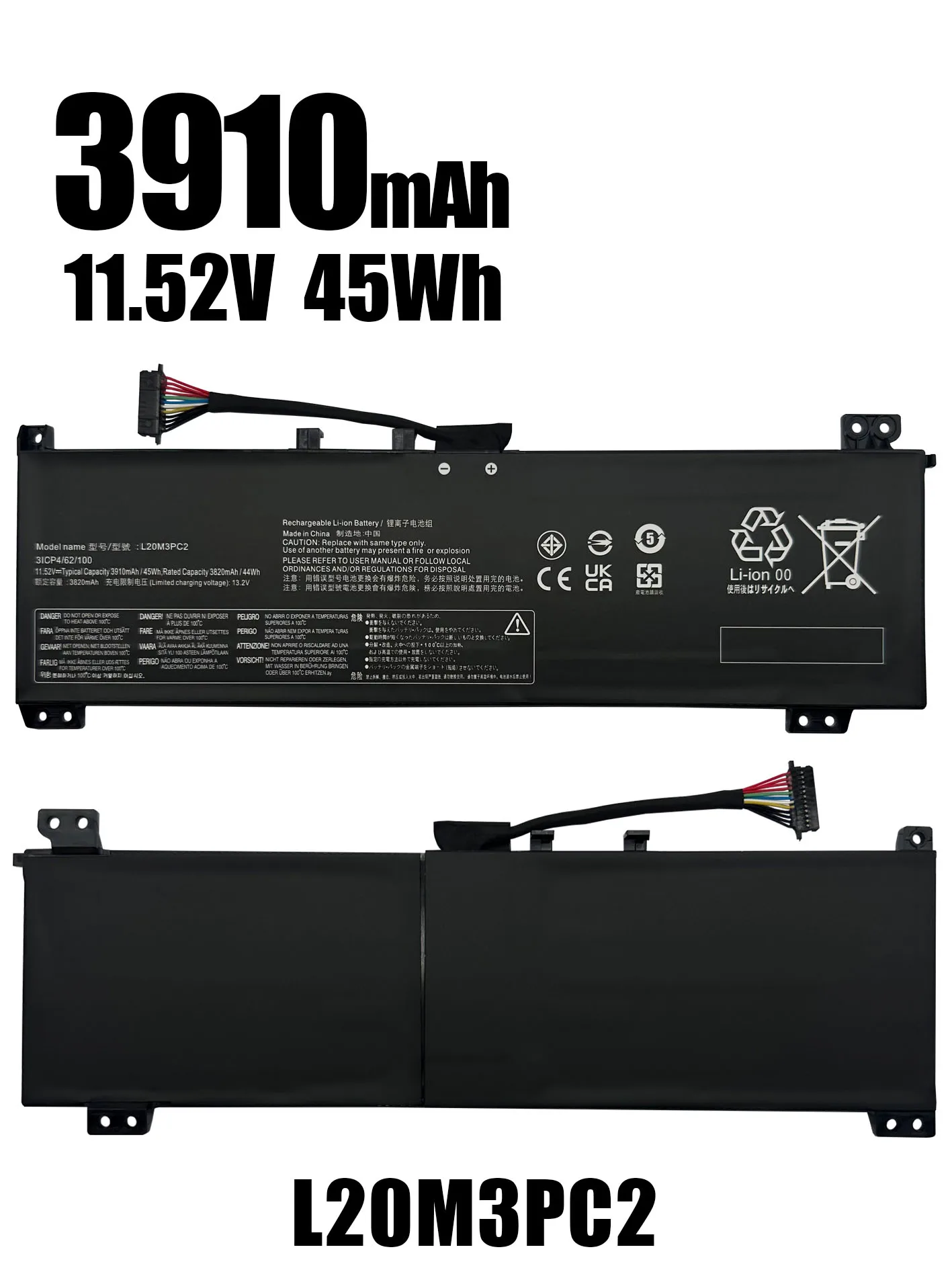 Suitable for the all-new Lenovo L20C3PC2 L20M3PC2 L360-15 L20C3PC2 laptop battery