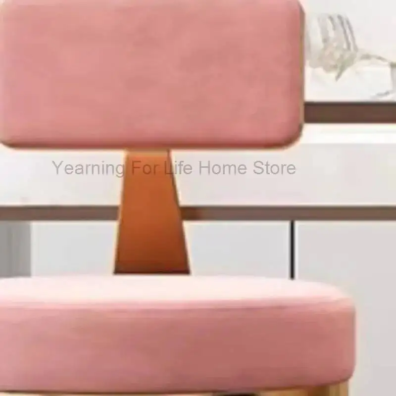 

Nordic Style Metal Bar Stool Modern Telescopic High Quality Round Party Chairs White Luxury Soft Taburetes De Bar Furniture