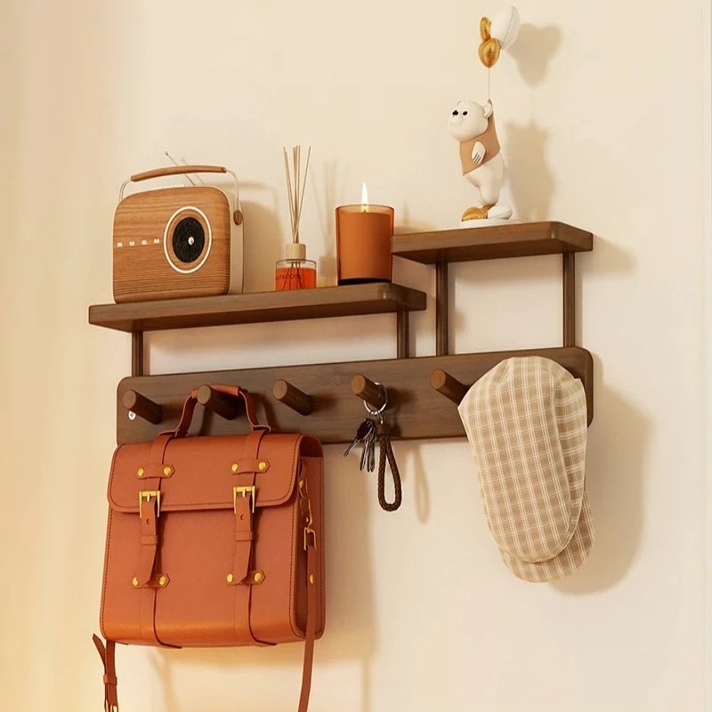 Creative Coat Racks Wall-mounted Key Hat Hooks Entryways Bedrooms Wall Coat Rack Portable Clothes Storage Hook Furniture
