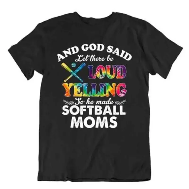 Softball Sports T Shirt Cool Gift Cute Funny Play Joke Howling Moms
