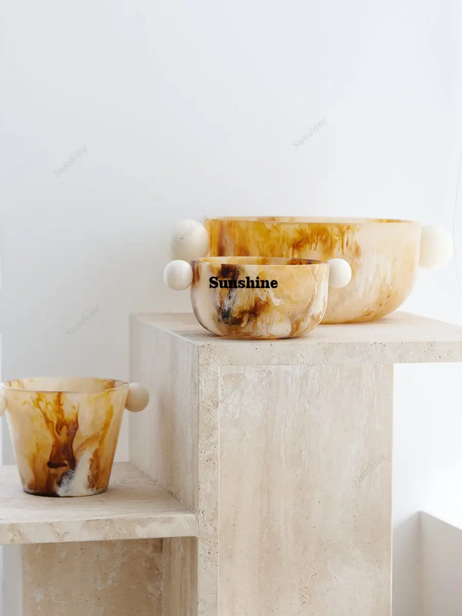 

Resin fluid decorative bowl ornament jewelry box tray FT