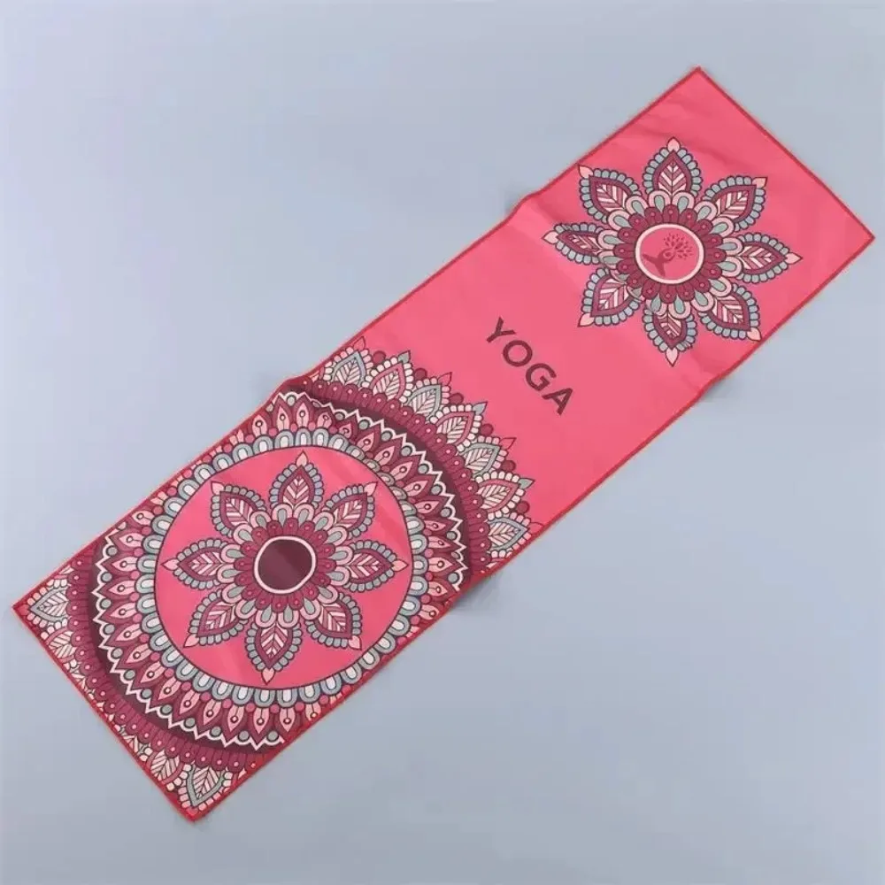 Yoga Towel Non-Slip Printing 30x100cm Pilates Gym Exercise Mat Cover Sweat Absorbent Fitness Workout Accessories for Women