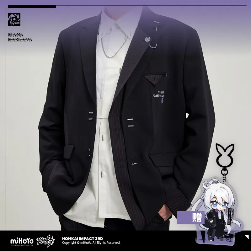 Official Honkai Impact 3 Kiana Kaslana Coat Formal Attire Coat Herrscher Of Flamescion Time Gravel Light Theme Top Couple Gift