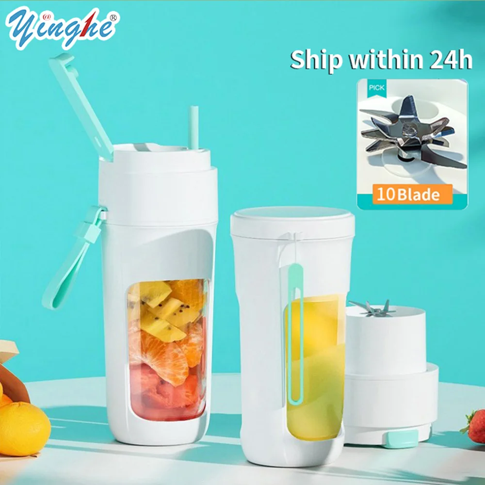 Electric Juicer Mini Portable Blender Fruit Mixers Fruit Extractors Multifunction Juice Maker Machine Blender Smoothies Mixer