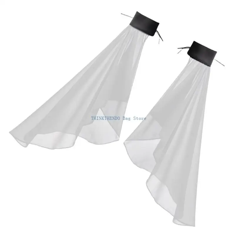 غطاء ذراع 340D بأكمام طويلة لفستان الزفاف وأكمام زخرفية وأكمام أسقف