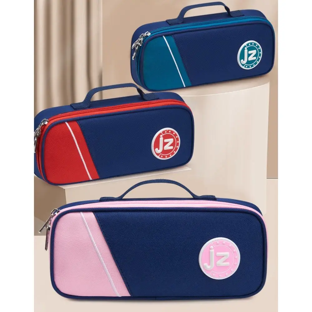 Oxford Cloth Double-layer Pencil Case Multicolor Waterproof Multi-functional Pen Bag Double-layer Stationery Storage Pouch