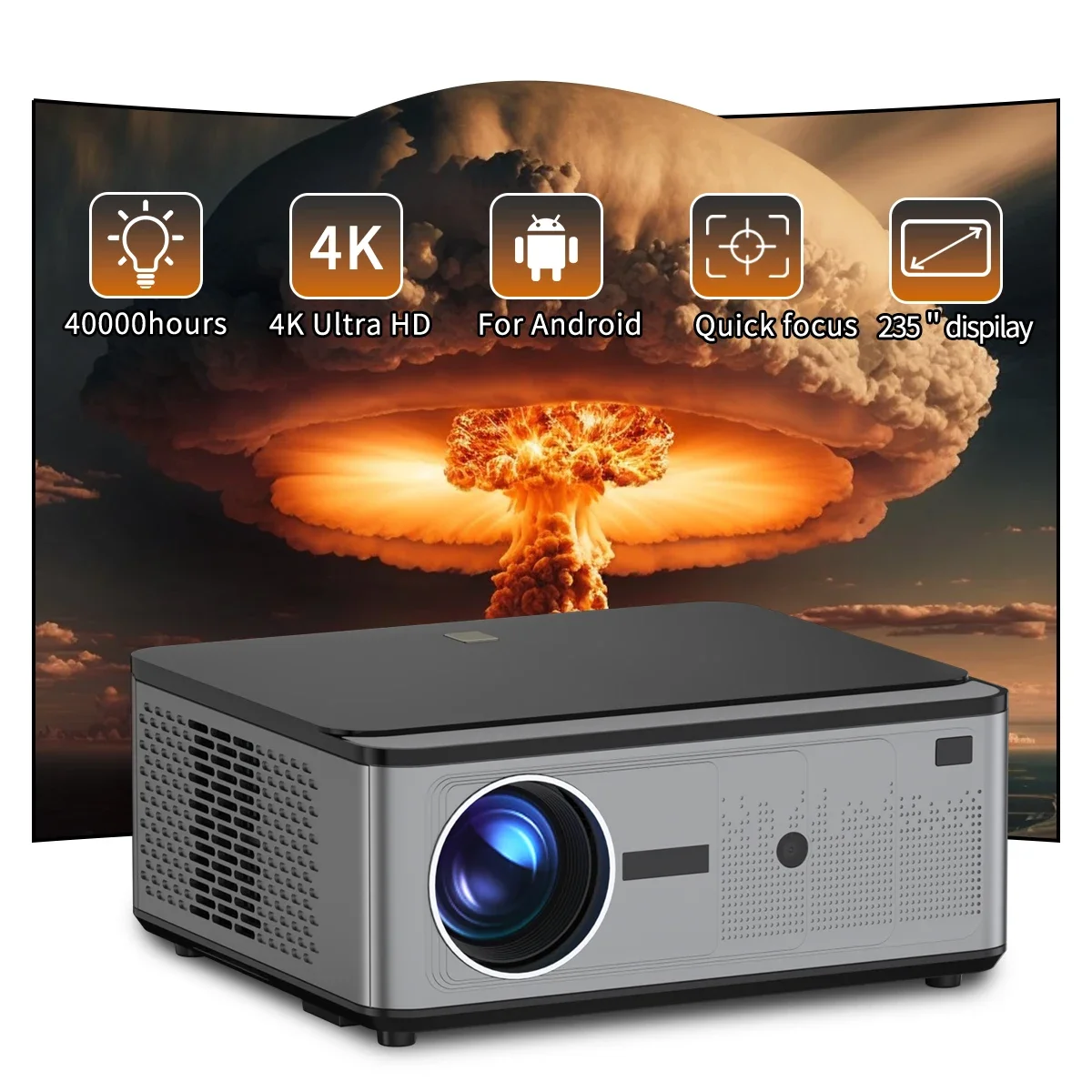 

YM 800 ANSI Portable Projector 4K 1080P Full HD Home Projectors Video Smart Wifi Android 9 Business & Education Proyector