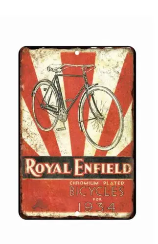 Royal Enfield Bicycles 1920s Vintage Advertising All Metal Tin Sign  8 x 12