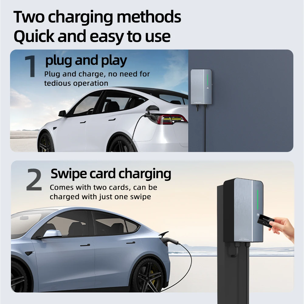 ROMADA 32A IEC62196 Type2 GBT20234 EV cargador 22KW estación de carga trifásica cargador de coche EVSE Wallbox con aplicación Bluetooth Control