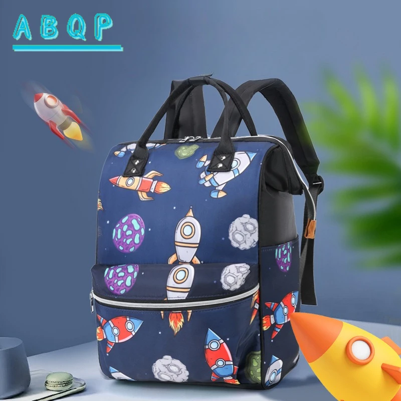 New Cartoon Diaper Bag Backpack Large Capacity Fashionable Baby Diaper Bag Backpack Multifunctional Baby Products Storage Bag
