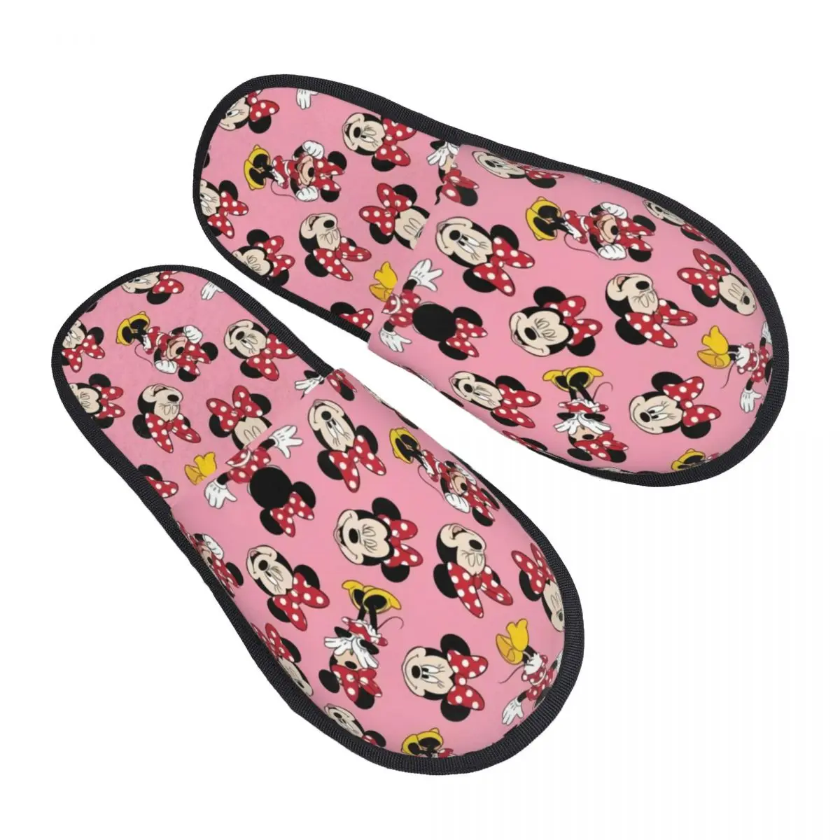 Custom Mickey Mouse Anime Cartoon Soft Memory Foam House Slippers Women Comfy Warm Anti-Skid Slipper