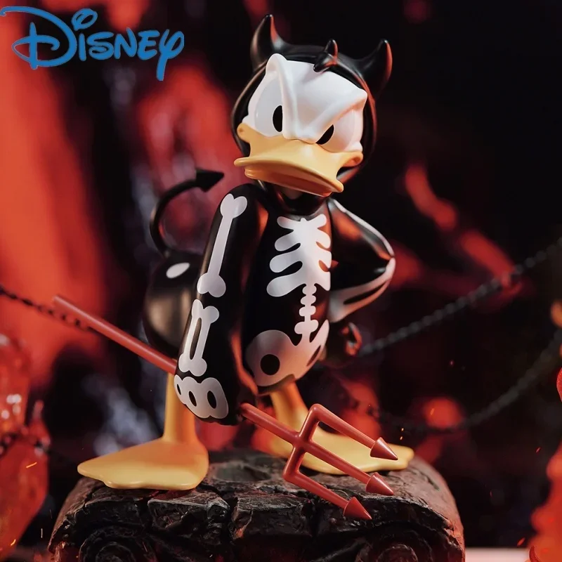 Figura de acción auténtica del pato Donald Morstorm, figura de acción del pequeño diablo de Halloween, modelo de Anime de Disney, nueva estatua, muñeca de juguete para regalo, 2023