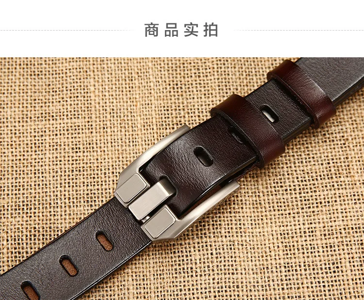 Echtledergürtel Großhandel Damen Echt 105 115 cm Vintage Dornschließe Rindsleder mit breiter Mode Neues Design Jeans Viele Farben – Detail 6