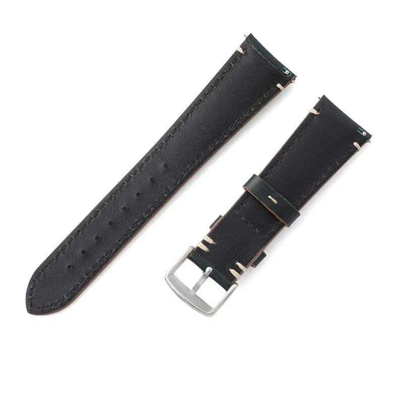 Horse Hip Leather Watch Strap 20mm 22mm 24mm Smart Watch Chain Accessories For Huawei For Samsung Watchband Z100