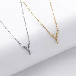 Doremi 925 Sterling Silver Necklace Letter Custom Name Cz Zircon Aaa Necklace Diy Pendant Letter Silver Necklace Gift