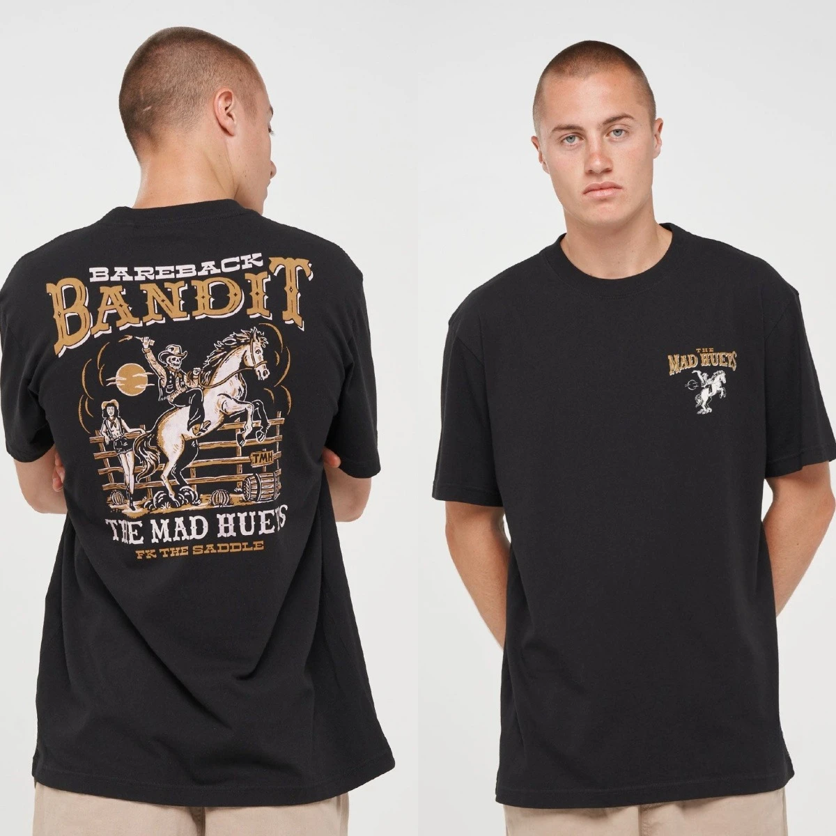 Retro Western Cowboy Skeleton Riding Horse Outlaw Bandit Style Graphic Tee Cotton Mens Womens T-Shirt Summer Outdoor Casual Top