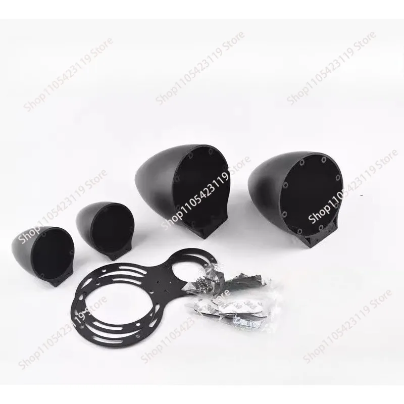 

Модифицированный автомобильный аудиодинамик: трехполосный, с безфильмовым высокочастотным динамиком и 3,5-дюймовым среднечастотным динамиком.