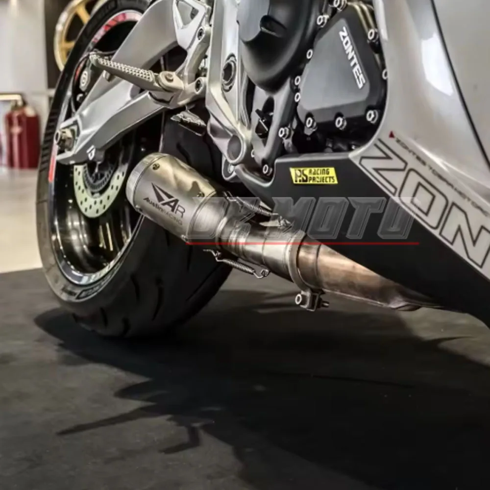 FOR ZONTES 703RR Exhaust Pipes, Performance Enhancement With Stainless Steel Mid-Section And Tail Section.