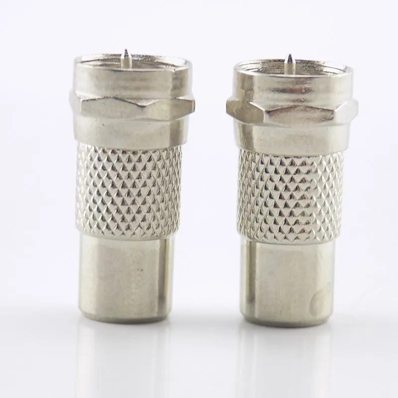 2/5pcs Adapter F Type Male Plug to RCA Female Jack TV Video  Connector Coax Cable Straight RF Coaxial A1