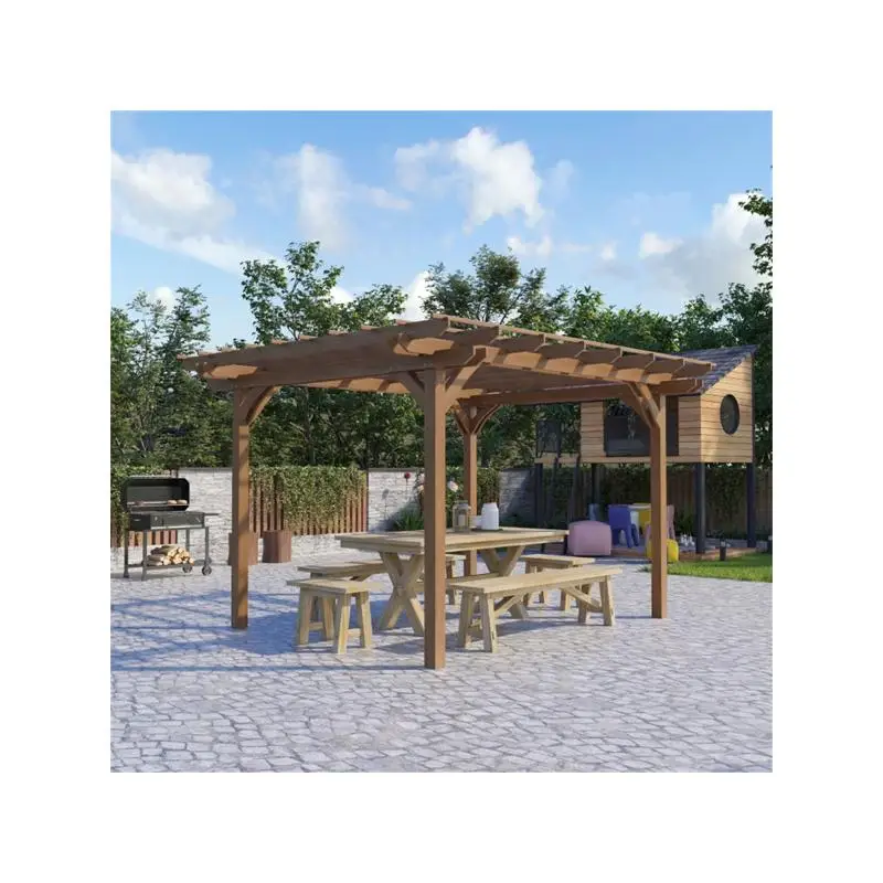 

Outdoor Wooden Gazebo with Elegant Design and Durable Build for Garden or Patio Use, Perfect for Relaxation and Entertaining,