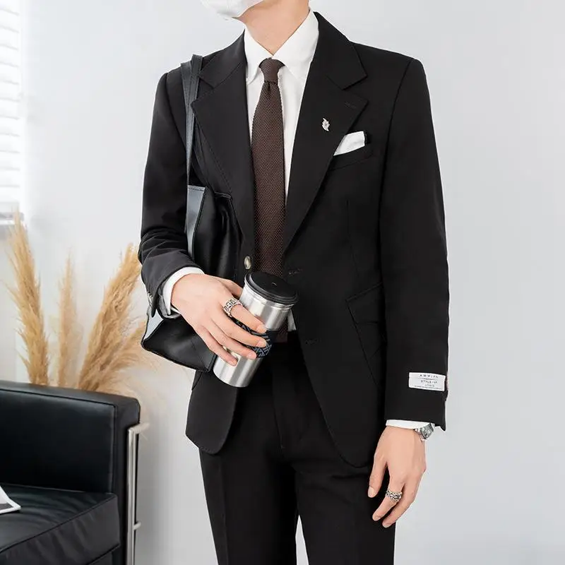L7406 Men's textured slim fit two button suit