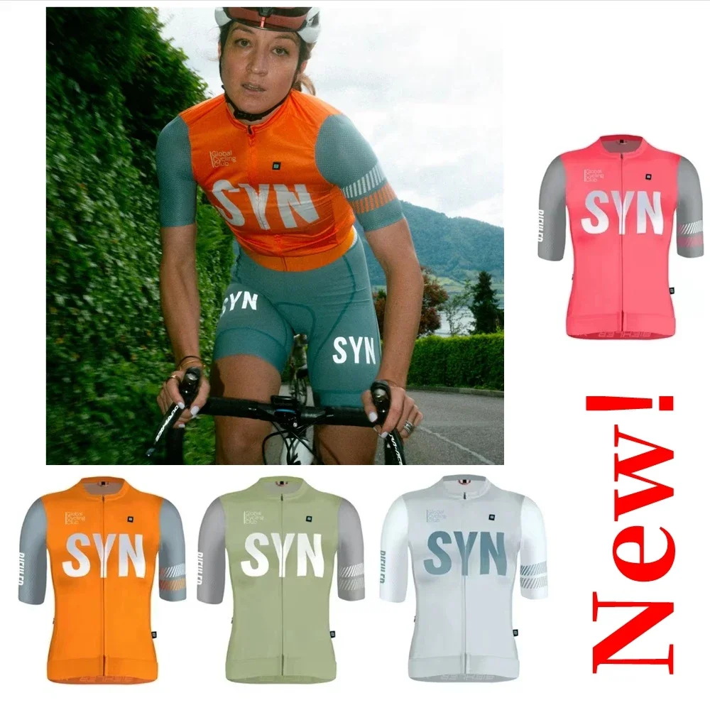 SYN WOMEN CYCLING JERSEY CANDY GREY 4 Color Road Bike Aero quick-drying breathable Short Sleeve Cycling Jersey Roupa ciclismo