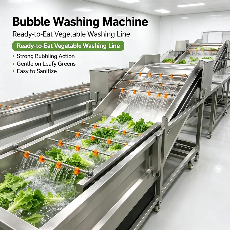 Bubble Cleaning Machine Automatic Fruit And Vegetable Washer With Air Blower Commercial Fruit Purifier