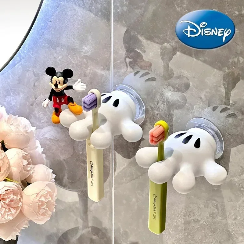 

Disney Mickey 1PC Toothbrush Holder Organizer ElectricRetractable Toothbrush Wall Mount To Save Space for Bathroom Accessories