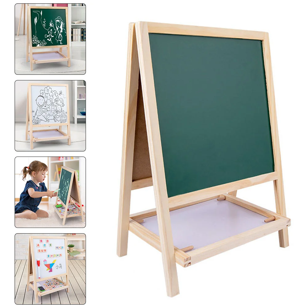 Garden Labels Stakes Standing Art Easel Tabletop Chalkboard Signs Double Sided Magnetic Board Drawing and Writing Board for Kids