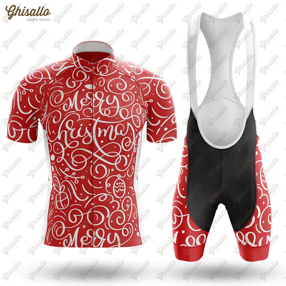 Cycling Jersey Set for Men, Road Bike Clothing, Cycling Shirt, Quick Dry Clothing, Bicycle Clothes, Christmas Team, New