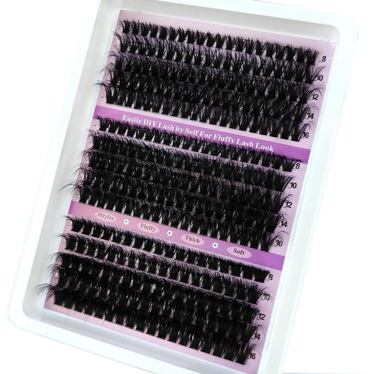 HBZGTLAD 15 rangées de cils moelleux 60D-100D grappes de cils épais naturels D/CC/DD cils individuels bricolage Extension de cils