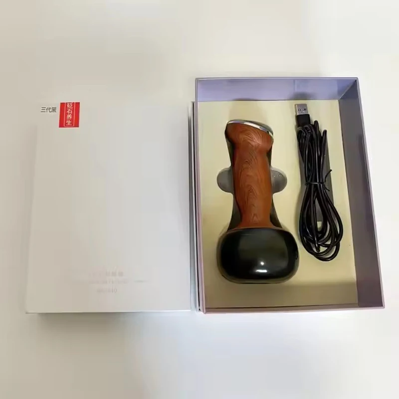 Electric Meridian Bianstone Warming Moxibustion Device Hot Stone Scraping SPA Guasha Massage Machine - Image 5