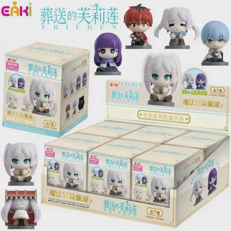

В наличии EAKI Official Frieren Sitting Figure Blind Box Kawaii Fern Himmel Коллекционный аниме-декор стола Классические игрушки для фанатов