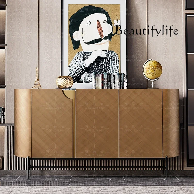 

Итальянский светлый роскошный обеденный боковой шкаф для гостиной, настенное хранилище, современный высококачественный входной шкаф для хранения в отеле на вилле